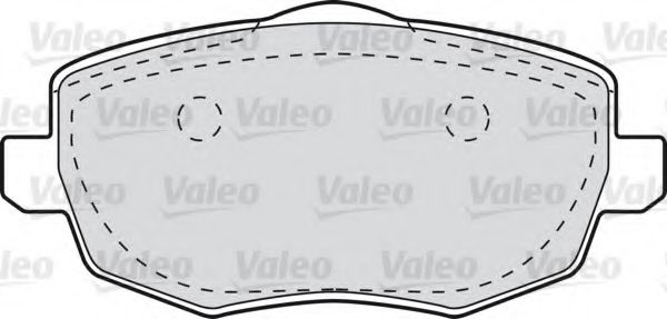 598761 VALEO Комплект тормозных колодок, дисковый тормоз