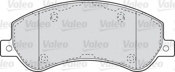 598816 VALEO Комплект тормозных колодок, дисковый тормоз