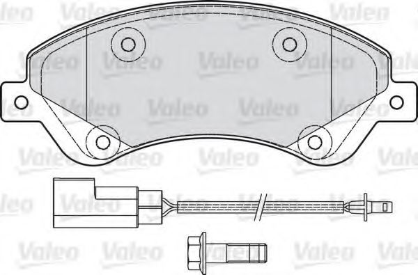 598818 VALEO Комплект тормозных колодок, дисковый тормоз