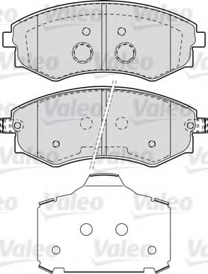 598870 VALEO Brake Pad Set, disc brake