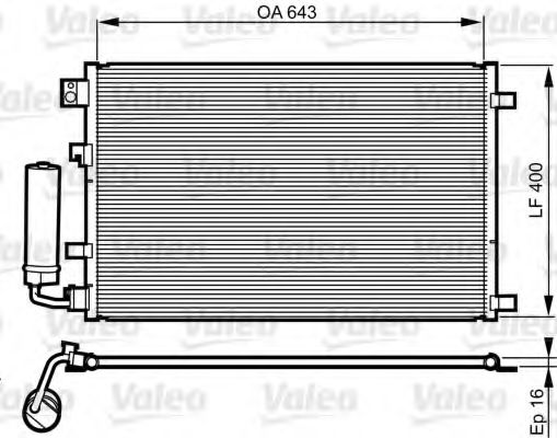 814008 VALEO Condenser, air conditioning