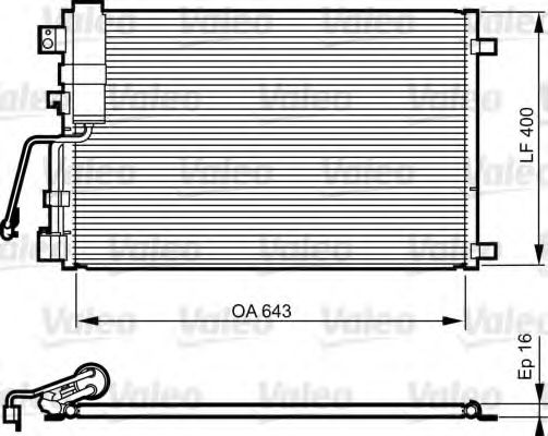 814009 VALEO Condenser, air conditioning