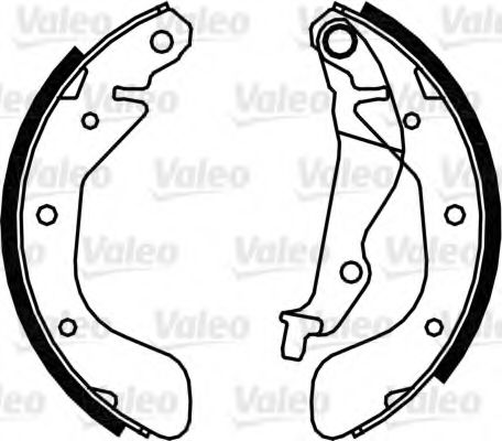 554874 VALEO Brake System Brake Shoe Set