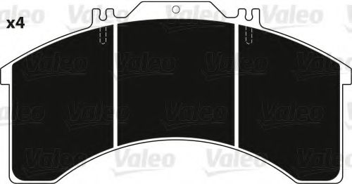 882232 VALEO Brake Pad Set, disc brake