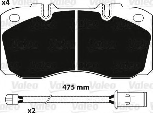 882233 VALEO Brake System Brake Pad Set, disc brake