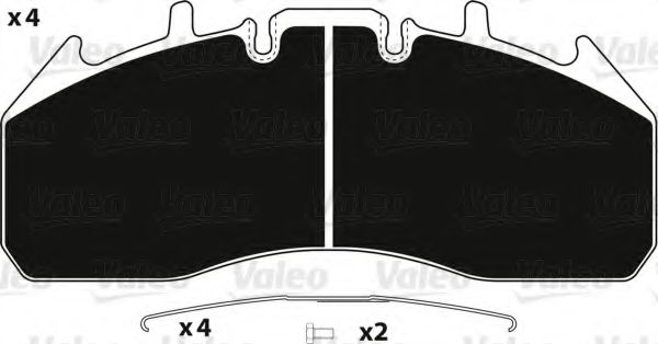 882246 VALEO Brake Pad Set, disc brake