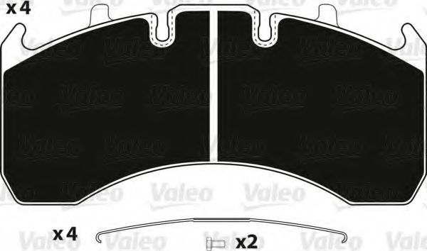 882248 VALEO Brake Pad Set, disc brake