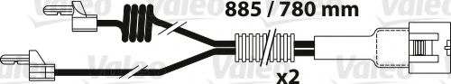 882341 VALEO Brake System Warning Contact, brake pad wear
