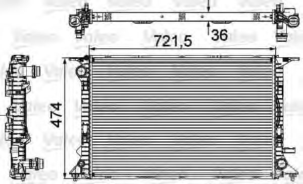 735474 VALEO Radiator, engine cooling