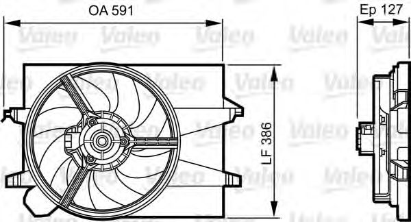 696278 VALEO Fan, radiator