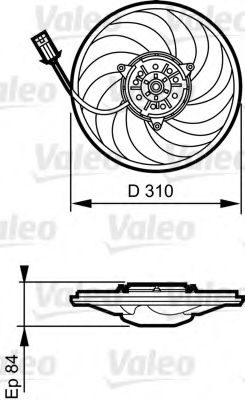 696367 VALEO Fan, A/C condenser