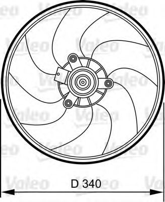 696368 VALEO Fan, radiator