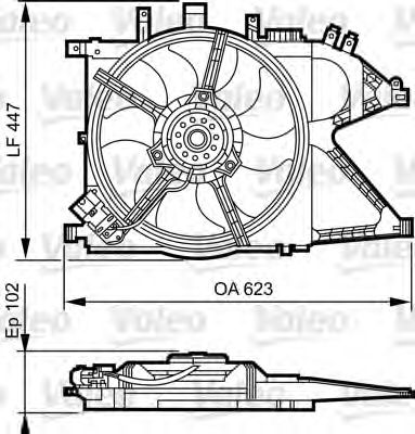 696369 VALEO Cooling System Fan, radiator