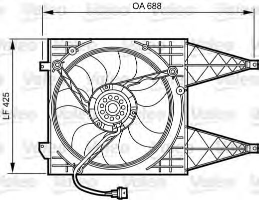 696374 VALEO Cooling System Fan, radiator