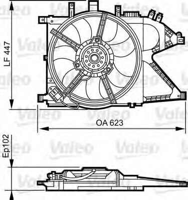 696383 VALEO Fan, radiator