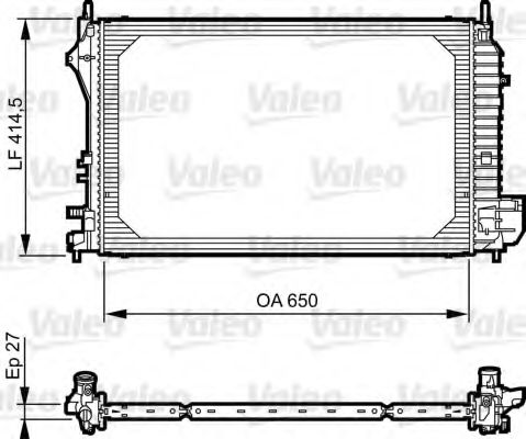 735083 VALEO Radiator, engine cooling