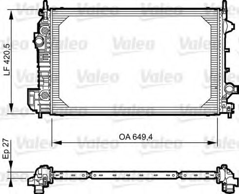 735129 VALEO Cooling System Radiator, engine cooling