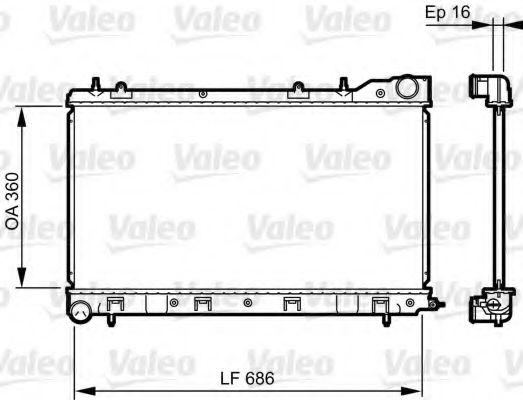 735404 VALEO Cooling System Radiator, engine cooling