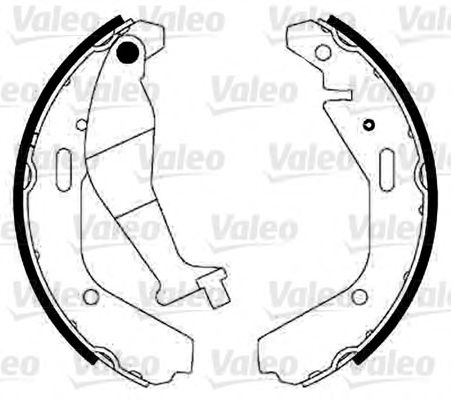 554862 VALEO Brake System Brake Shoe Set