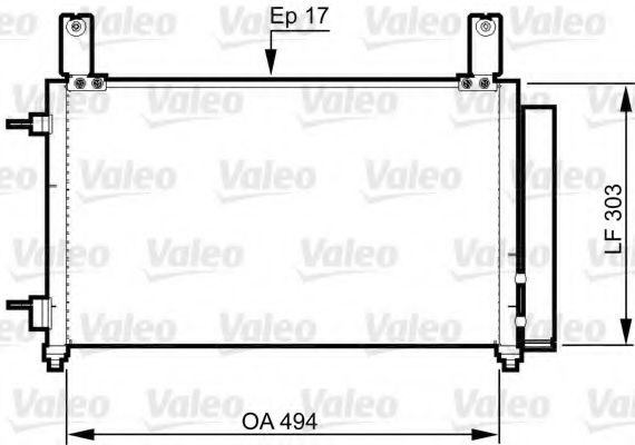 814358 VALEO Air Conditioning Condenser, air conditioning
