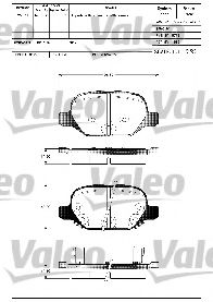 601327 VALEO Brake Pad Set, disc brake