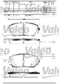 601299 VALEO Brake System Brake Pad Set, disc brake
