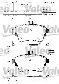 601317 VALEO Brake System Brake Pad Set, disc brake