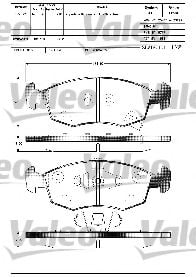 601326 VALEO Brake Pad Set, disc brake