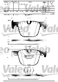 601319 VALEO Brake System Brake Pad Set, disc brake