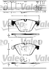 601320 VALEO Cable, parking brake