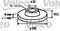 197002 VALEO Тормозная система Тормозной диск