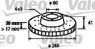 186790 VALEO Brake System Brake Disc