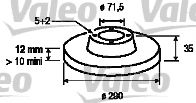 186747 VALEO Brake System Brake Disc