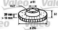 186727 VALEO Тормозная система Тормозной диск
