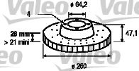 186699 VALEO Brake System Brake Disc