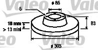 186692 VALEO Тормозной диск
