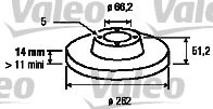 186687 VALEO Brake System Brake Disc