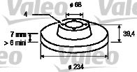 186654 VALEO Brake System Brake Disc