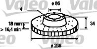 186476 VALEO Brake System Brake Disc