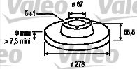 186470 VALEO Brake System Brake Disc