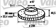 186467 VALEO Brake System Brake Disc