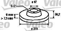 186462 VALEO Brake System Brake Disc