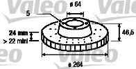 186455 VALEO Brake System Brake Disc