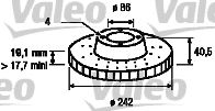 186441 VALEO Brake System Brake Disc