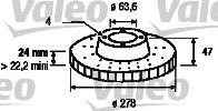 186401 VALEO Brake System Brake Disc