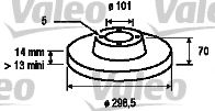 186283 VALEO Тормозная система Тормозной диск