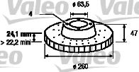 186277 VALEO Brake System Brake Disc