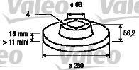 186269 VALEO Brake System Brake Disc
