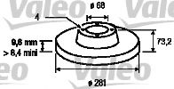 186256 VALEO Brake System Brake Disc