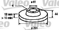 186232 VALEO Brake System Brake Disc
